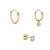 Simple Style Star Flower Snake Copper Irregular Tassel Inlay Rhinestones Earrings 1 Set