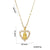 Simple Style Star Heart Shape Stainless Steel Plating Inlay Zircon 18k Gold Plated Pendant Necklace