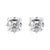 Simple Style Star Heart Shape Sterling Silver Plating Rhinestones Ear Studs 1 Pair