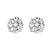 Simple Style Star Heart Shape Sterling Silver Plating Rhinestones Ear Studs 1 Pair