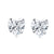 Simple Style Star Heart Shape Sterling Silver Plating Rhinestones Ear Studs 1 Pair