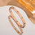 Simple Style Star Heart Shape Titanium Steel Plating Hollow Out Gold Plated Bangle