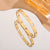 Simple Style Star Heart Shape Titanium Steel Plating Hollow Out Gold Plated Bangle