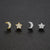 Simple Style Star Moon Flower Sterling Silver Plating Artificial Rhinestones Ear Studs 1 Pair