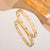 Simple Style Star Titanium Steel Plating Hollow Out Bangle