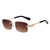 Simple Style Streetwear Commute Solid Color Pc Square Frameless Men's Sunglasses