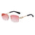 Simple Style Streetwear Commute Solid Color Pc Square Frameless Men's Sunglasses