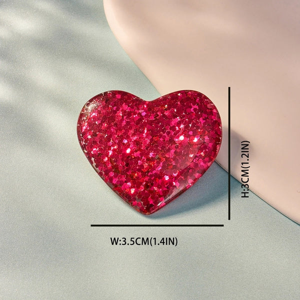 Minimalist Streetwear Heart Shape Arylic Women's Brooches