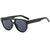 Simple Style Streetwear Solid Color Ac Oval Frame Full Frame Women's Sunglasses