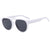 Simple Style Streetwear Solid Color Ac Oval Frame Full Frame Women's Sunglasses