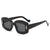 Simple Style Streetwear Solid Color Ac Square Full Frame Women's Sunglasses