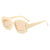 Simple Style Streetwear Solid Color Ac Square Full Frame Women's Sunglasses