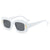 Simple Style Streetwear Solid Color Ac Square Full Frame Women's Sunglasses