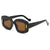 Simple Style Streetwear Solid Color Ac Square Full Frame Women's Sunglasses