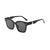 Simple Style Streetwear Solid Color Pc Square Full Frame Women's Sunglasses