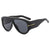 Simple Style Streetwear Solid Color Pc Toad Glasses Full Frame Women's Sunglasses