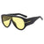 Simple Style Streetwear Solid Color Pc Toad Glasses Full Frame Women's Sunglasses