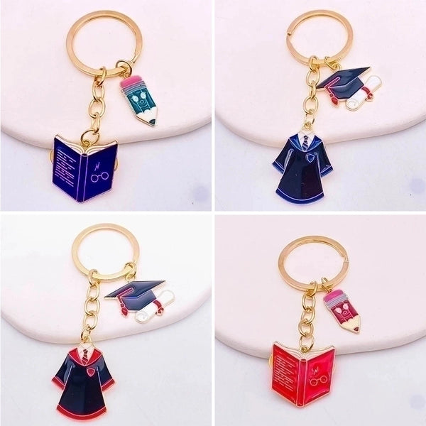 Simple Style Student Clothes Hat Pencil Metal Unisex Bag Pendant Keychain