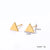 Simple Style Triangle Heart Shape Flower Plating Steel Ear Studs