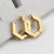 Simple Style Triangle Hexagon Titanium Steel Plating Drop Earrings 1 Pair