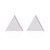 Simple Style Triangle Moon Coconut Tree Stainless Steel Asymmetrical Plating Ear Studs 1 Pair