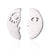 Simple Style Triangle Moon Coconut Tree Stainless Steel Asymmetrical Plating Ear Studs 1 Pair