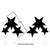 Simple Style Triangle Moon Coconut Tree Stainless Steel Asymmetrical Plating Ear Studs 1 Pair