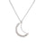 Simple Style Triangle Moon Heart Shape Stainless Steel Plating Pendant Necklace