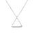 Simple Style Triangle Moon Heart Shape Stainless Steel Plating Pendant Necklace