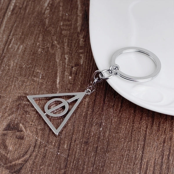 Simple Style Triangle Round Alloy Bag Pendant Keychain 1 Piece