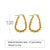 Simple Style U Shape Stainless Steel Earrings Plating Stainless Steel Earrings 1 Pair