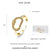 Simple Style U Shape Titanium Steel Plating 18k Gold Plated Open Ring