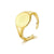 Simple Style U Shape Titanium Steel Plating 18k Gold Plated Open Ring