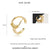 Simple Style U Shape Titanium Steel Plating 18k Gold Plated Open Ring