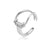 Simple Style U Shape Titanium Steel Plating 18k Gold Plated Open Ring