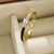 Simple Style Water Droplets Copper 18k Gold Plated Zircon Open Ring In Bulk