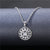 Simple Style Water Droplets Flower Stainless Steel Titanium Steel Plating Inlay Zircon Platinum Plated Rhodium Plated Pendant Necklace