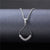 Simple Style Water Droplets Flower Stainless Steel Titanium Steel Plating Inlay Zircon Platinum Plated Rhodium Plated Pendant Necklace