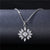 Simple Style Water Droplets Flower Stainless Steel Titanium Steel Plating Inlay Zircon Platinum Plated Rhodium Plated Pendant Necklace