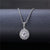 Simple Style Water Droplets Flower Stainless Steel Titanium Steel Plating Inlay Zircon Platinum Plated Rhodium Plated Pendant Necklace