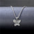 Simple Style Water Droplets Flower Stainless Steel Titanium Steel Plating Inlay Zircon Platinum Plated Rhodium Plated Pendant Necklace