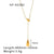 Simple Style Water Droplets Heart Shape Stainless Steel Titanium Steel Plating Necklace