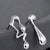 Simple Style Water Droplets Solid Color Silver Asymmetrical Plating Hollow Out Ear Studs 1 Pair