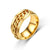 Simple Style Waves Titanium Steel Plating Gold Plated Rings