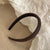 Minimalist Women's Solid Color Pu Leather Resin Hair Band