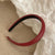 Simple Style Women's Solid Color Pu Leather Resin Hair Band