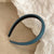 Minimalist Women's Solid Color Pu Leather Resin Hair Band