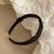 Simple Style Women's Solid Color Pu Leather Resin Hair Band