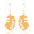 Simple Three-dimensional Hollow Abstract Face Stainless Steel Earrings Wholesale