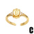 Simple Virgin Mary Copper 18k Gold-plated Inlaid Zircon Ring